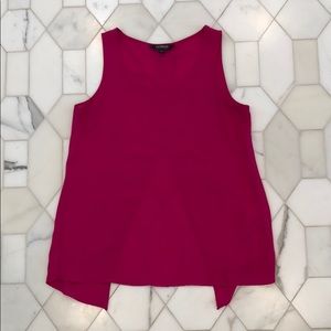 Bright pink split back tank